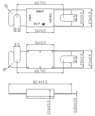 Stecker-Sicherung Dissmann blattartige flache Sicherungs-DC150V für Batterie-Speicher-System
