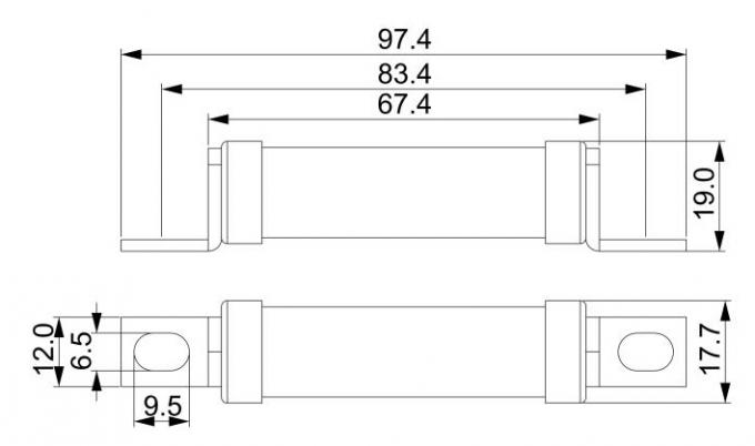 DC1000V keramische schnelle Sicherungs-hohe Ausschaltvermögen-Sicherung der Schlag-Sicherungs-BS88 hergestellt in China