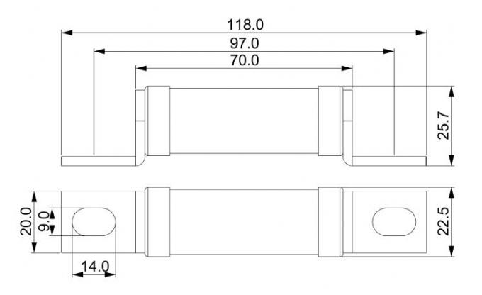 DC1000V keramische schnelle Sicherungs-hohe Ausschaltvermögen-Sicherung der Schlag-Sicherungs-BS88 hergestellt in China