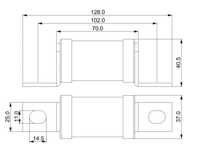 DC1000V keramische schnelle Sicherungs-hohe Ausschaltvermögen-Sicherung der Schlag-Sicherungs-BS88 hergestellt in China