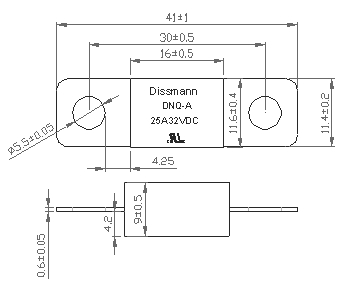 Sicherungs-MINI Size-Bolzen--untensicherung DC80VDC bestätigte keramische für Energie-Speicher-System-Sicherung UL