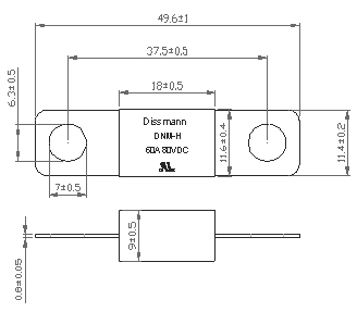 Sicherungs-MINI Size-Bolzen--untensicherung DC80VDC bestätigte keramische für Energie-Speicher-System-Sicherung UL